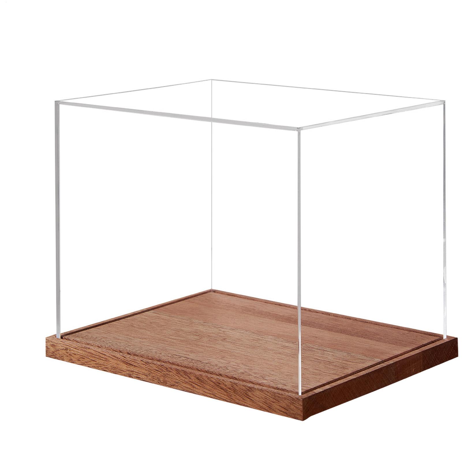 Display Stand Wood - Voetbalhelm displaykast doorzichtige doos met houten