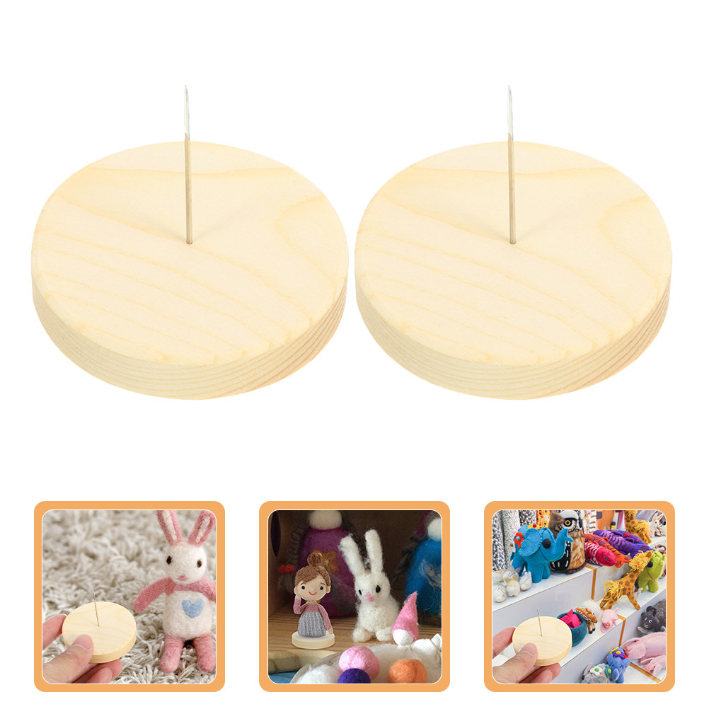 Display Stand Wood - 4-delige wollen vilt naaldvilt standaard, stalen