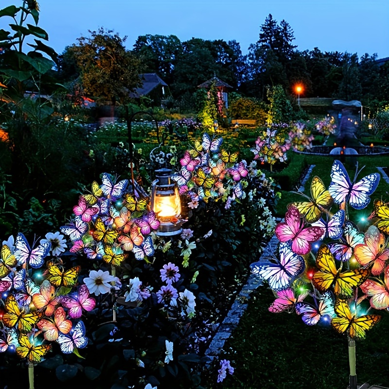 Bonsai Garden Ornaments - Solar LED-vlindertuinverlichting Waterdichte kleurrijke buitengazonpadlamp voor