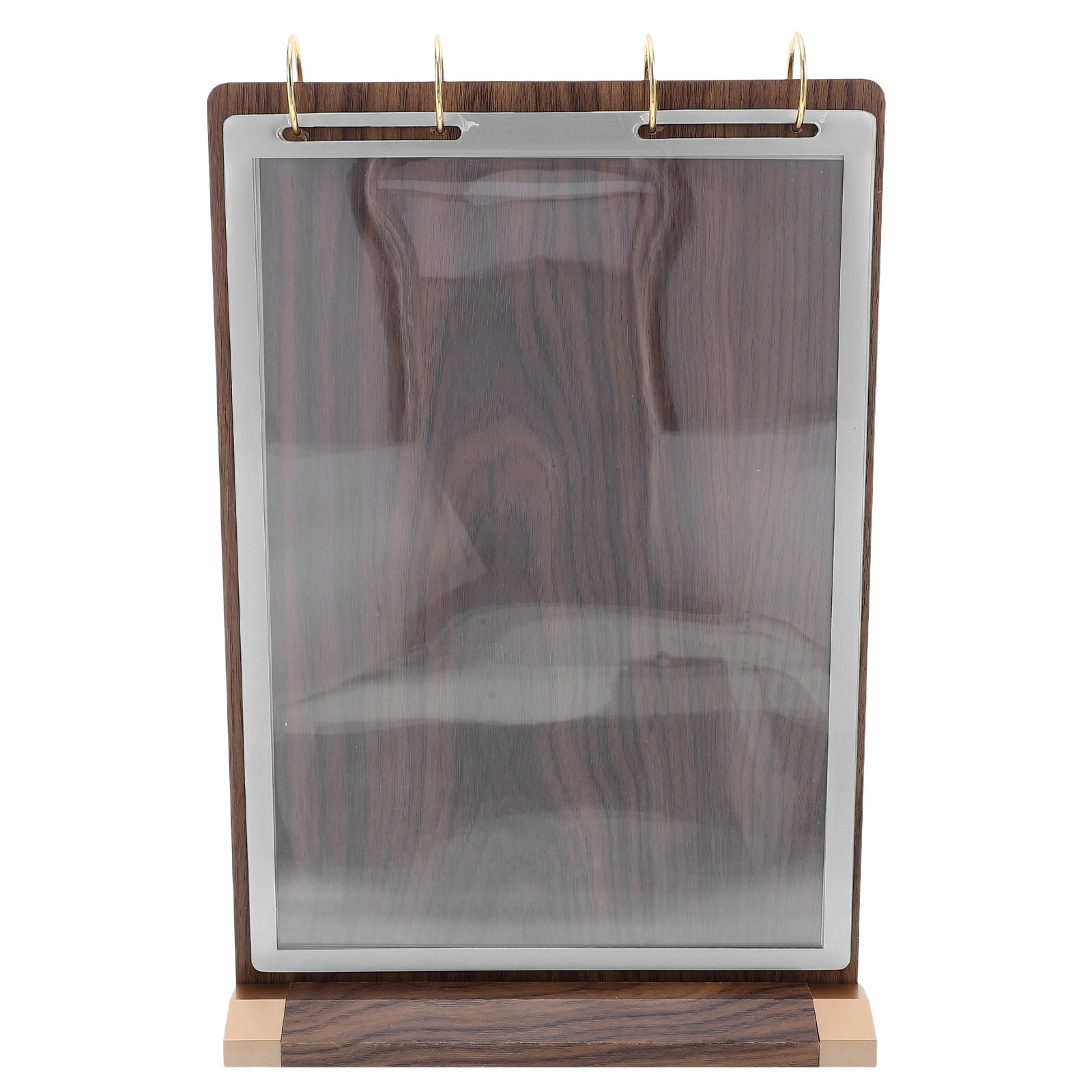 Display Stand Wood - Walnoot Houten A4 Menu Flip Display