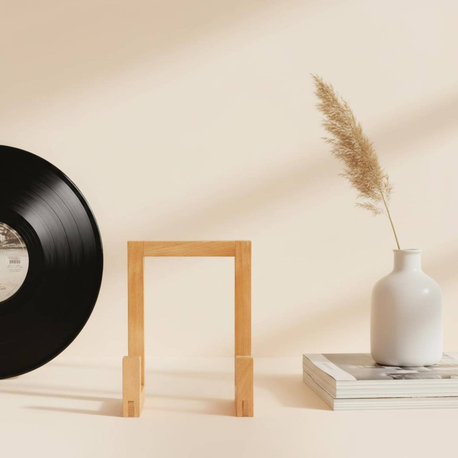 Display Stand Wood - Vinyl vinylstandaard Houten vinylhouder Albumorganizer Multifunctioneel