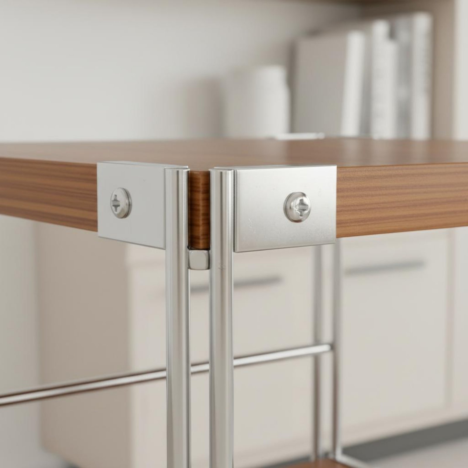 Smalle staande plank met X-vor - Display Stand Wood recensie en prijs