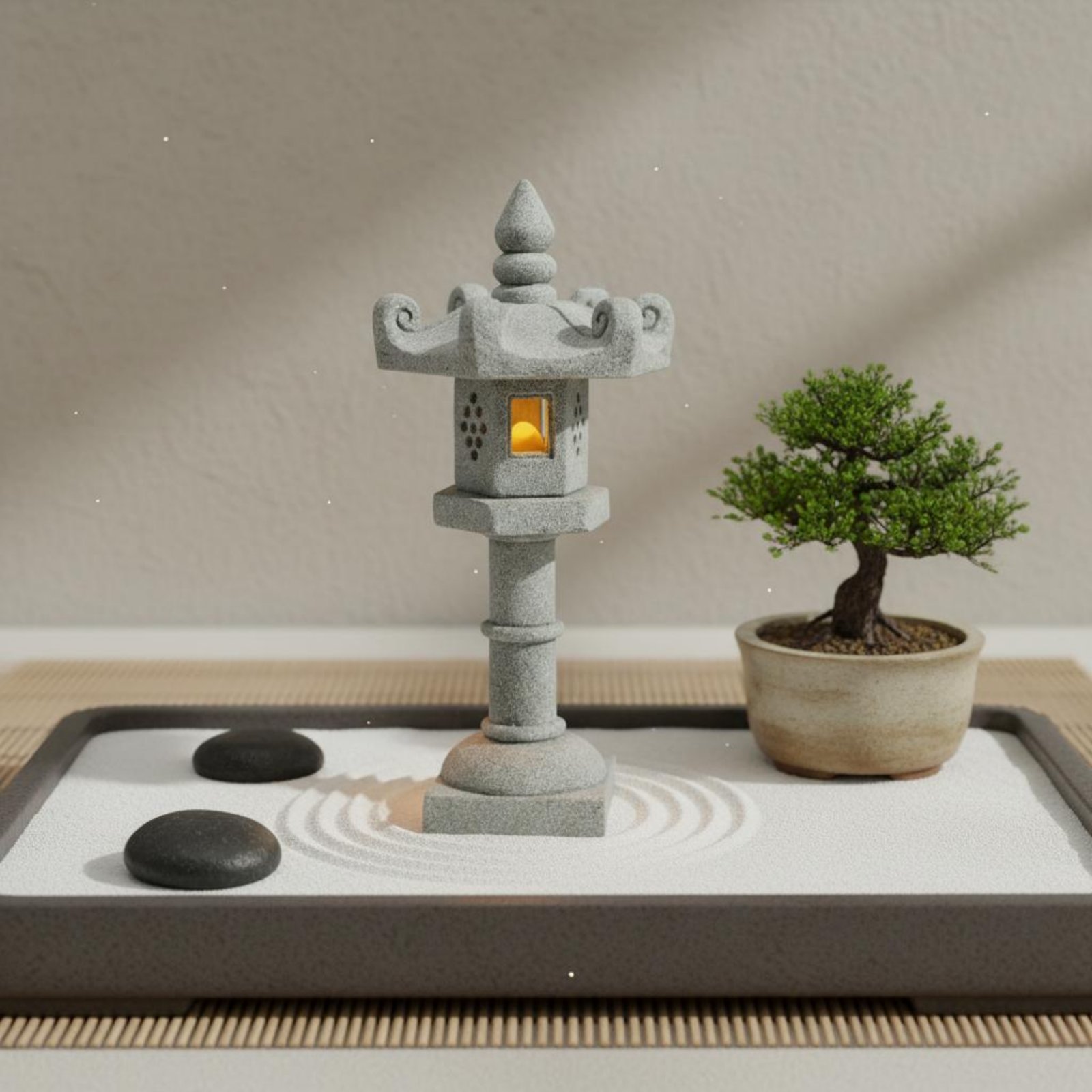 Miniatuur stenen lantaarn anti - Bonsai Gardening recensie en prijs