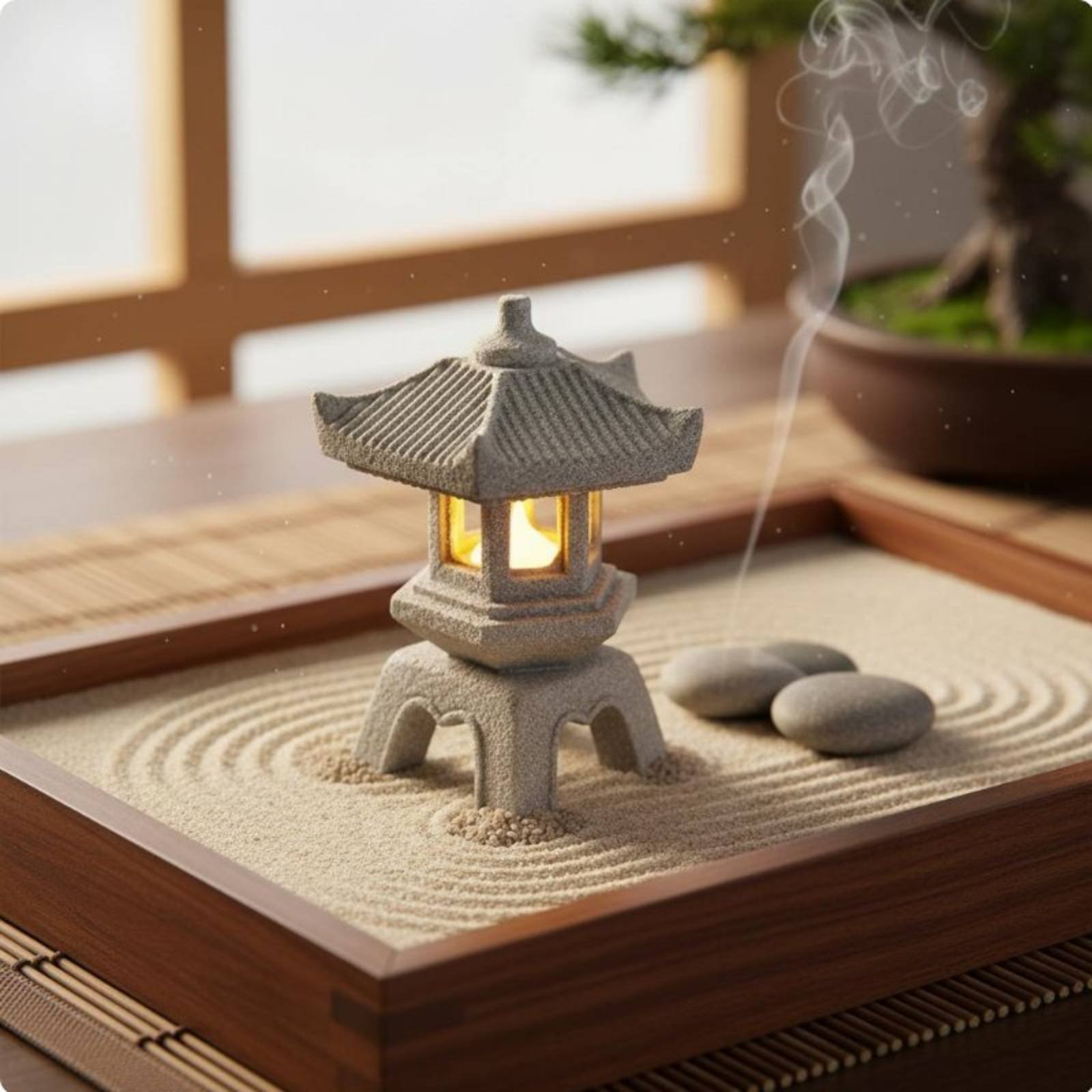 Miniatuur stenen lantaarn anti - Bonsai Gardening recensie en prijs