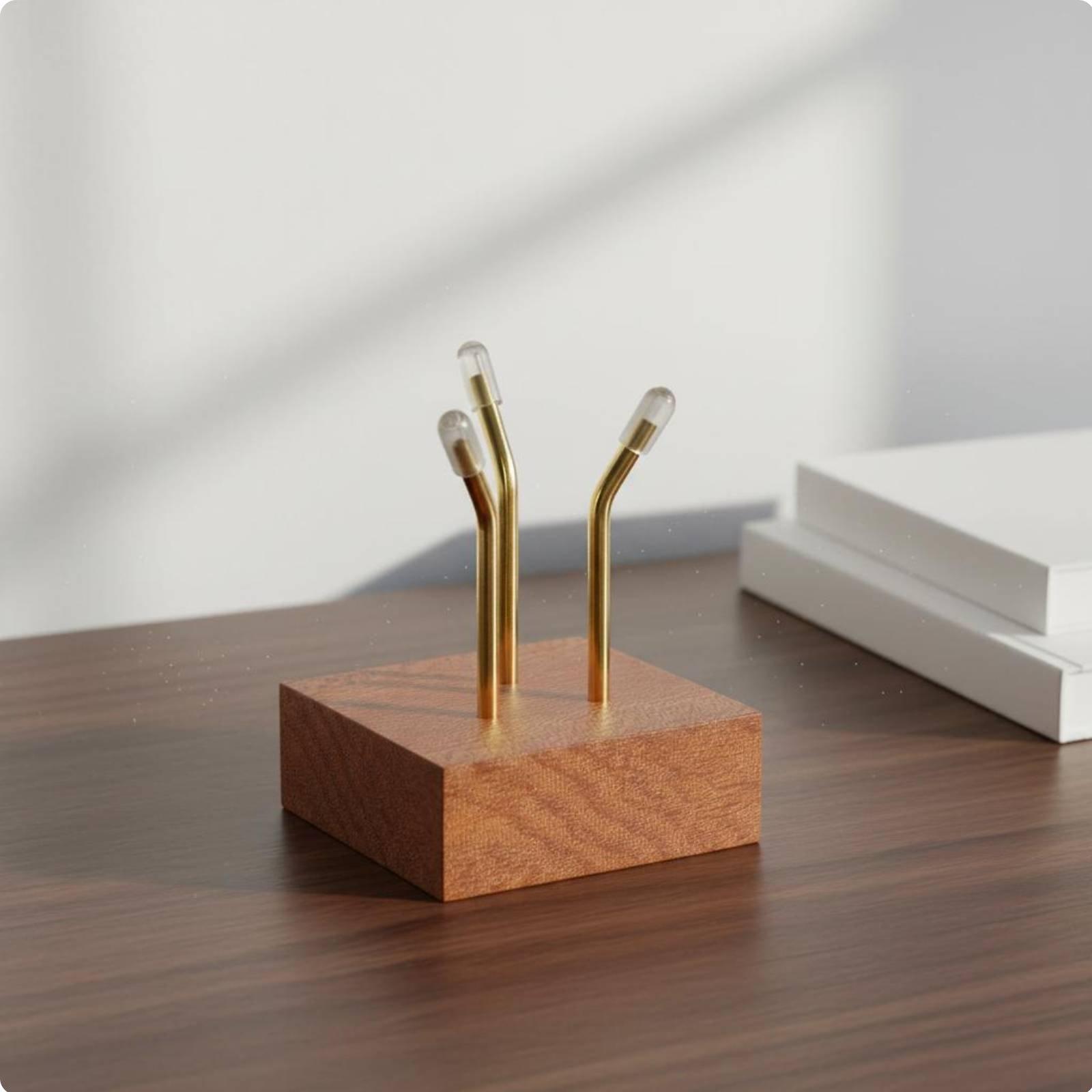Massief houten kristallen basi - Display Stand Wood recensie en prijs