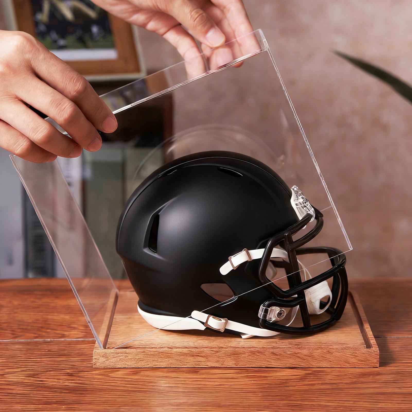 Voetbalhelmkoffer, transparant - Display Stand Wood recensie en prijs