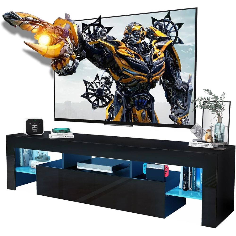 Zwarte tv-standaard, 60 65 70  - Display Stand Wood recensie en prijs