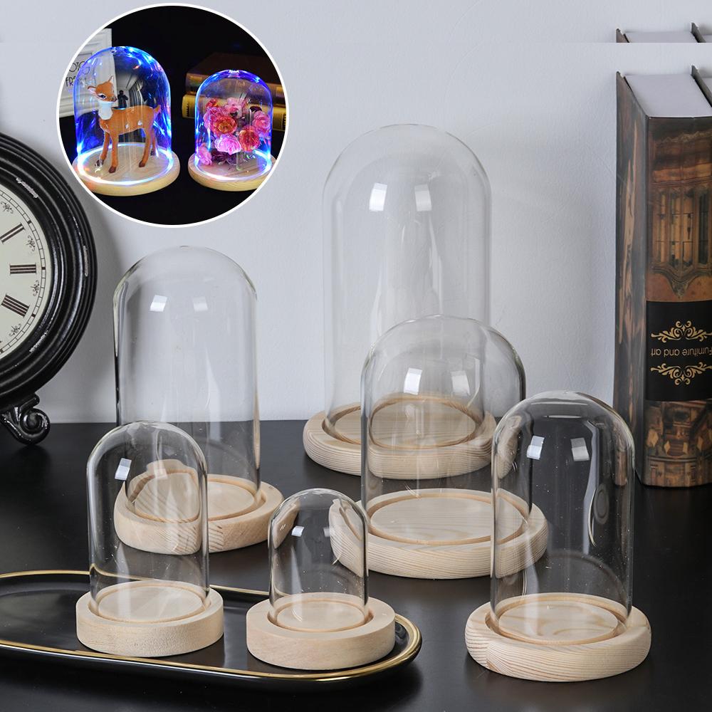 Glazen Cloche Jar Display Stan - Display Stand Wood recensie en prijs