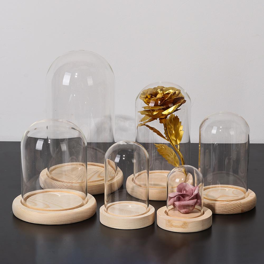 Glazen Cloche Jar Display Stan - Display Stand Wood recensie en prijs