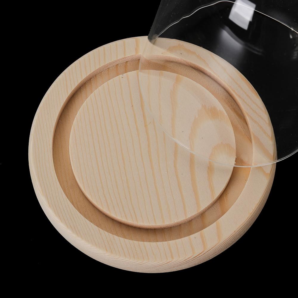 Glazen Cloche Jar Display Stan - Display Stand Wood recensie en prijs