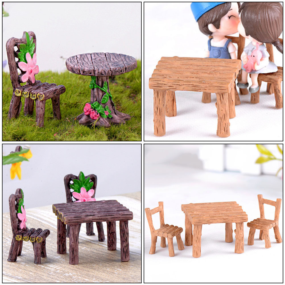 5 sets hars miniatuur stoel ta - Bonsai Garden Ornaments recensie en prijs